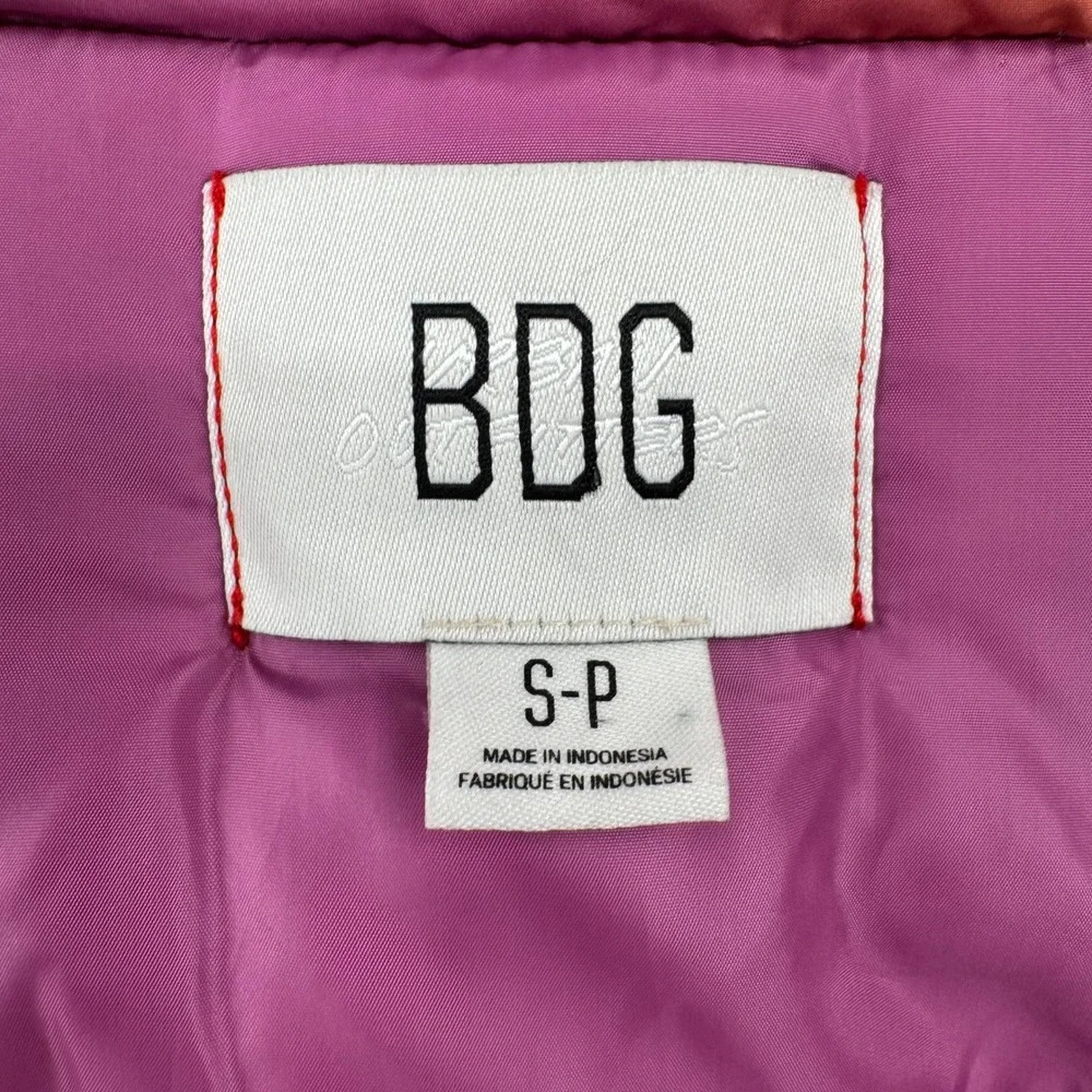 BDG Urban Outfitters Isla Funnel Neck Ombre Puffer Jacket Orange/Purple Small